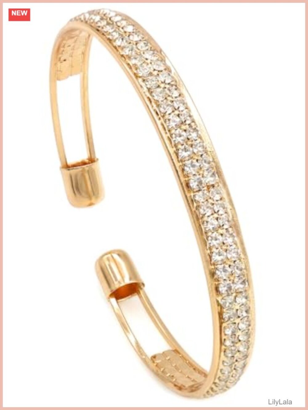 Rhinestone Tennis Cuff Bracelet Women Crystal Bridal Bangle